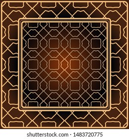 Decorative print with geometric pattern. Vector illustration.