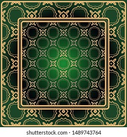 Decorative print with geometric pattern. Vector illustration.