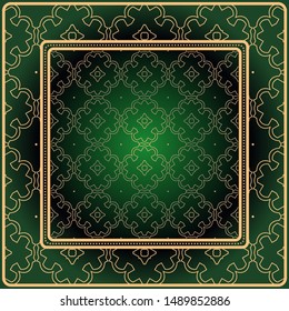 Decorative print with geometric pattern. Vector illustration.
