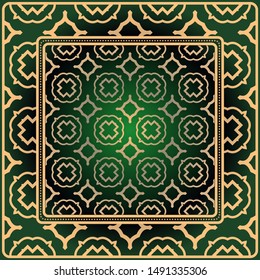 Decorative print with geometric pattern. Vector illustration.
