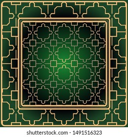 Decorative print with geometric pattern. Vector illustration.