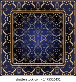 Decorative print with geometric pattern. Vector illustration.