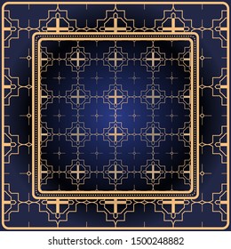 Decorative print with geometric pattern. Vector illustration.