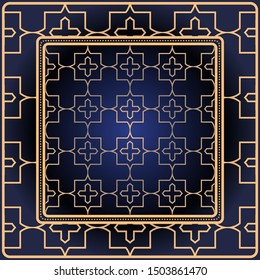 Decorative print with geometric pattern. Vector illustration.