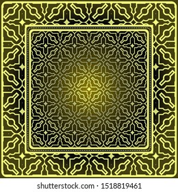 Decorative print with geometric pattern. Vector illustration.