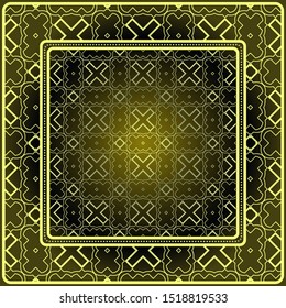 Decorative print with geometric pattern. Vector illustration.