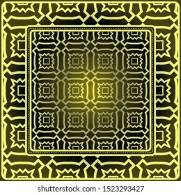 Decorative print with geometric pattern. Vector illustration.