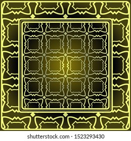 Decorative print with geometric pattern. Vector illustration.