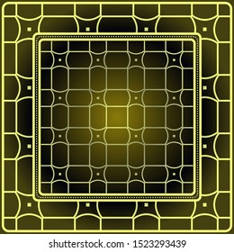 Decorative print with geometric pattern. Vector illustration.