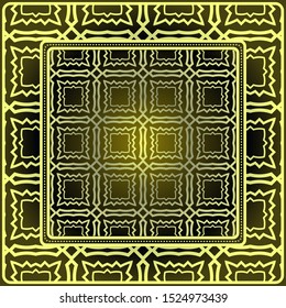 Decorative print with geometric pattern. Vector illustration.