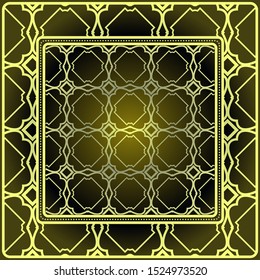 Decorative print with geometric pattern. Vector illustration.