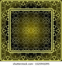 Decorative print with geometric pattern. Vector illustration.