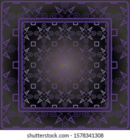 Decorative print with geometric pattern. Vector illustration.
