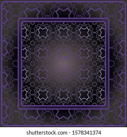 Decorative print with geometric pattern. Vector illustration.