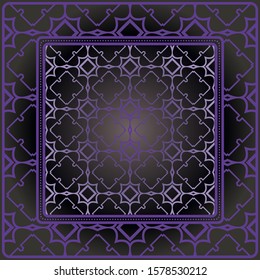 Decorative print with geometric pattern. Vector illustration.