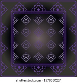 Decorative print with geometric pattern. Vector illustration.