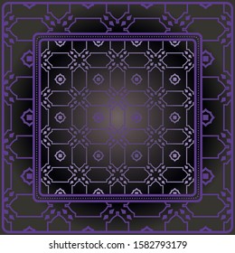 Decorative print with geometric pattern. Vector illustration.