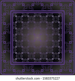 Decorative print with geometric pattern. Vector illustration.