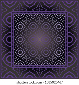 Decorative print with geometric pattern. Vector illustration.
