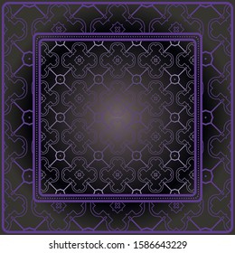 Decorative print with geometric pattern. Vector illustration.