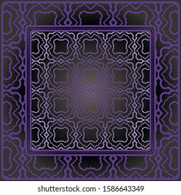 Decorative print with geometric pattern. Vector illustration.