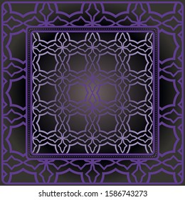 Decorative print with geometric pattern. Vector illustration.