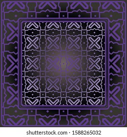 Decorative print with geometric pattern. Vector illustration.