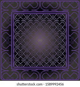 Decorative print with geometric pattern. Vector illustration.