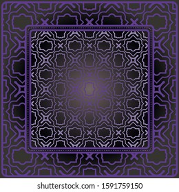 Decorative print with geometric pattern. Vector illustration.