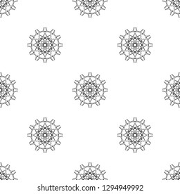 Decorative print. Modern geometric texture. Holiday seamless pattern. Business vector. Graphic ornament. Circular design. Vintage style. Abstract seamless pattern.