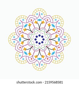 Decorativa imprimible colorante maníala ilustración vectorial.