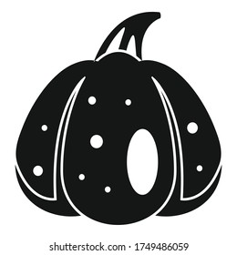 Decorative pumpkin icon. Simple illustration of decorative pumpkin vector icon for web design isolated on white background