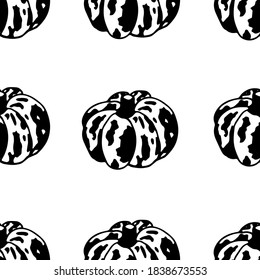 Calabaza decorativa sobre fondo blanco, patrón, textura, fondo