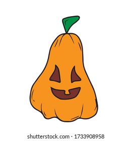 Decorative pumpkin .Vector design for postcards and banners.Halloween. holiday