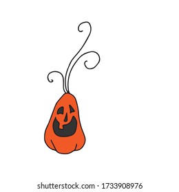 Decorative pumpkin .Vector design for postcards and banners.Halloween. holiday