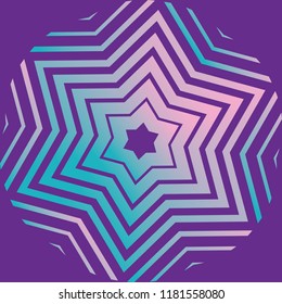 Decorative purple blue star pattern, abstract geometric background.