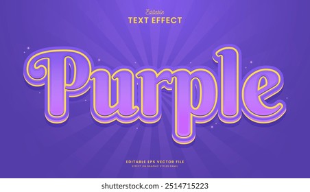 decorative purple editable text effect design