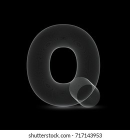 Decorative Q letter design.  Eps 10 stock vector illustration 