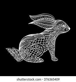 Decorative Rabbit. Vector illustration.