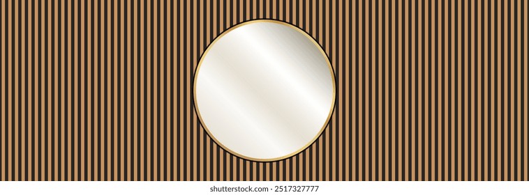 Decorative rail panels and a mirror in the center. Decor and interior.