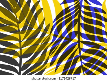 Decorative rainforest bright print template. Simple background