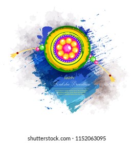 Decorative Rakhi for Raksha Bandhan. Indian holiday. illustration of Sale and promotion banner poster. 