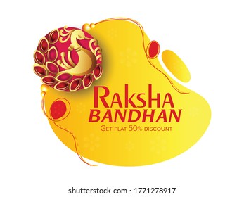Decorative Rakhi for Raksha Bandhan, Indian festival for brother and sister bonding celebration