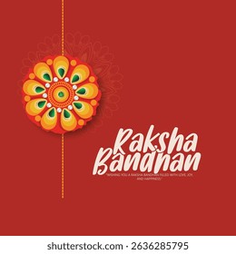 Decorative Rakhi for Raksha Bandhan on representing love, protection, and the spirit of the Raksha Bandhan festival, celebrated in Indian culture.