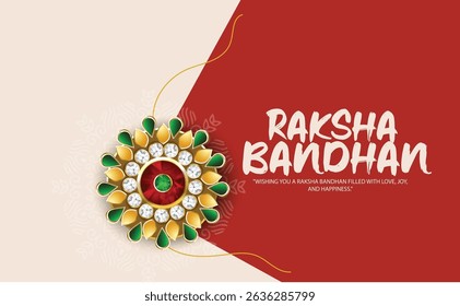 Decorative Rakhi for Raksha Bandhan on representing love, protection, and the spirit of the Raksha Bandhan festival, celebrated in Indian culture.