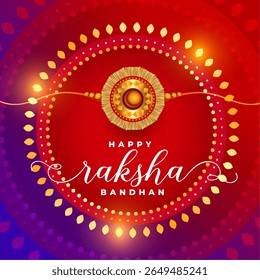 decorative rakshabandhan wishes background for brother sister bond vector