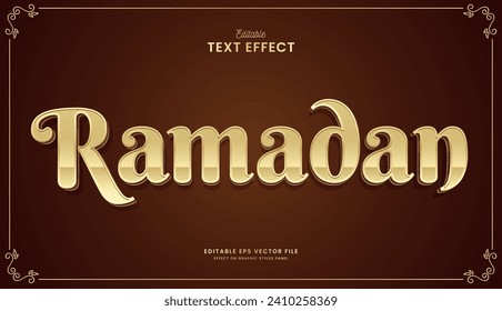 decorative ramadan editable text effect vector design