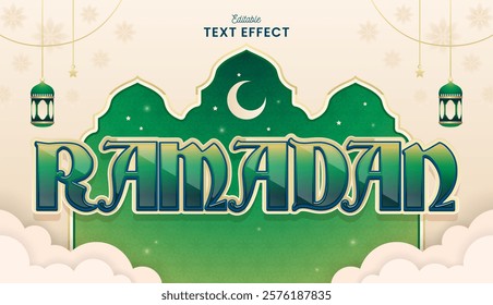 decorative ramadan editable text effect vector design