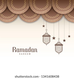decorative ramadan kareem festival greeting