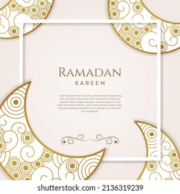 Decorativa tarjeta de bienvenida islámica ramadan kareem. - Vector.